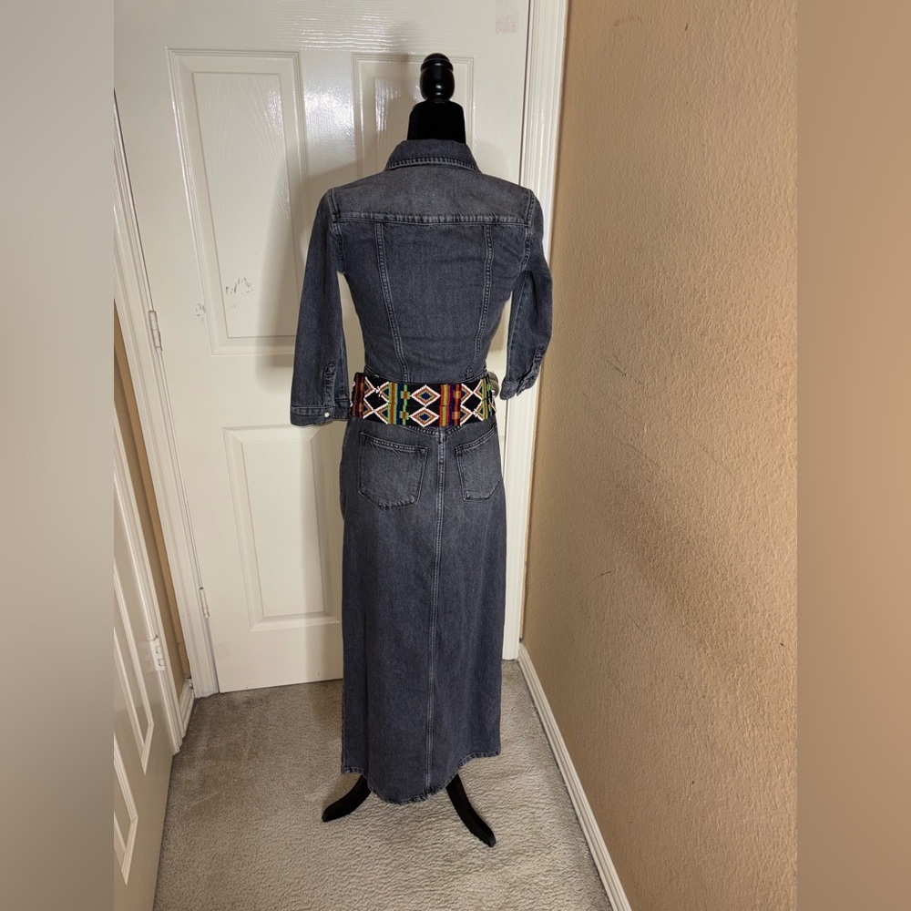 New AllSaints Blair Denim dress Size 0​ - Picture 4 of 14